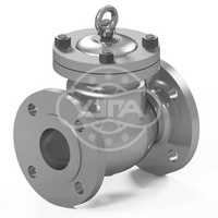 Клапан обратный поворотный фланцевый Dn150 Pn40 10Х17Н13М2ТЛ 19нж53нж