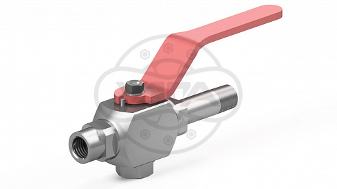 Кран шаровой манометрический трехходовой Dn15 Pn350 09Г2С